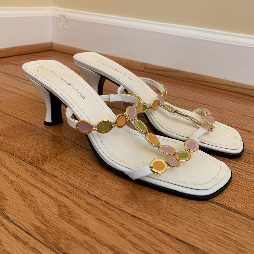 Bandolino white heeled scandals